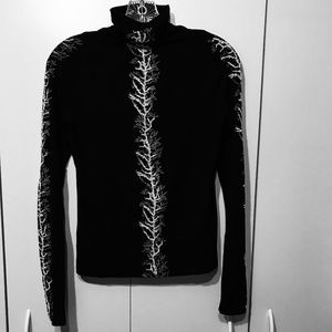 Isabel de Pedro Mr Cat Black Beaded Top